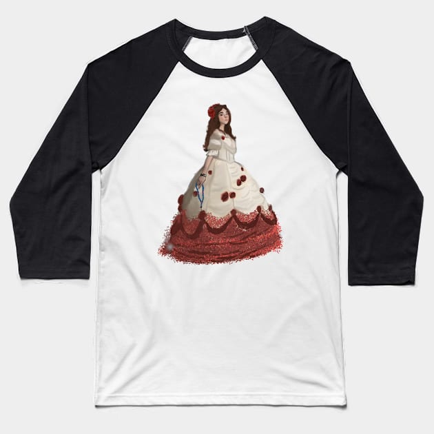 Saint Thérèse of Lisieux Baseball T-Shirt by HappyRandomArt